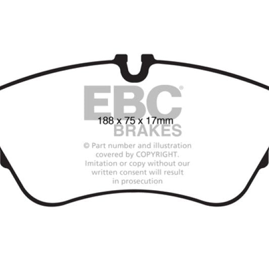 EBC DP42022R - EBCDP42022R - EBC 11 Audi A6 2.0 Turbo Yellowstuff Front Brake Pads - Shipped in Europe - Tuningsupply.com