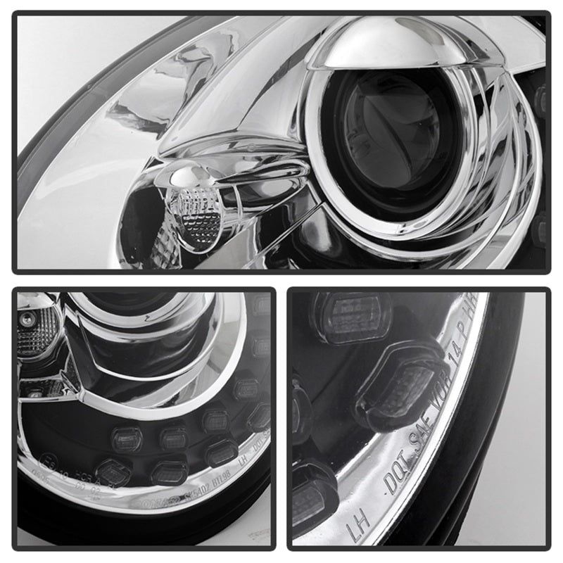 SPYDER 5080554 - SPY5080554 - Spyder Volkswagen Beetle 1998-2005 Projector Headlights DRL Chrome PRO-YD-VB98-DRL-C - Shipped in Europe - Tuningsupply.com