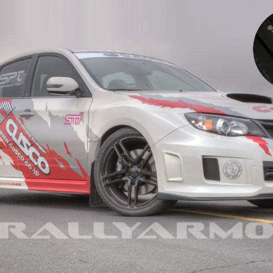 Rally Armor MF19-UR-BLK/BL - RALMF19-UR-BLK/BL - Rally Armor 11-14 Subaru WRX/STI (Sedan Only) Black UR Mud Flap w/Blue Logo - Shipped in Europe - Tuningsupply.com