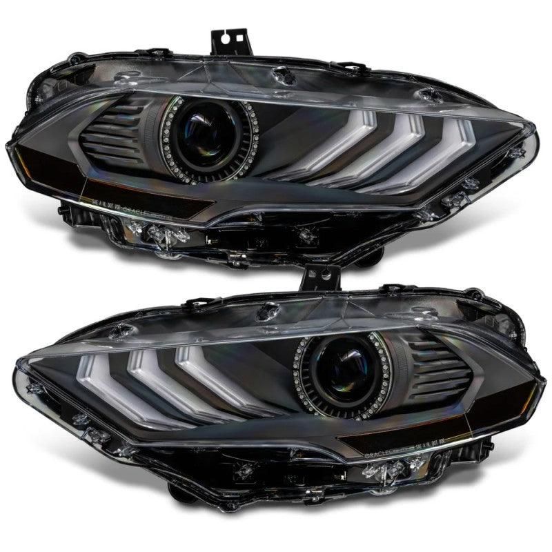 ORACLE Lighting 8204-332 - ORL8204-332 - Oracle Lighting 18-23 Ford Mustang Dynamic ColorSHIFT LED Headlights - Black Series - Shipped in Europe - Tuningsupply.com