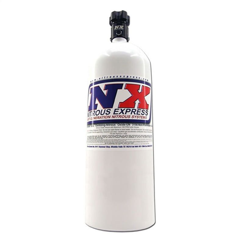 Nitrous Express 11150-6 - NEX11150-6 - Nitrous Express 15lb Bottle w/Lightning 500 Valve (6.89 Dia x 26.69 Tall) w/ -6 AN Nipple - Shipped in Europe - Tuningsupply.com
