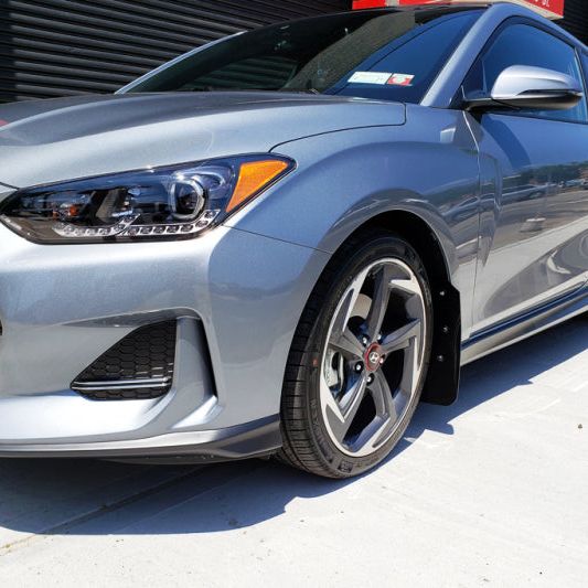 Rally Armor MF58-UR-BLK/RD - RALMF58-UR-BLK/RD - Rally Armor 19-21 Hyundai Veloster Turbo/2.0/R-Spec Black UR Mud Flap w/Red Logo - Shipped in Europe - Tuningsupply.com