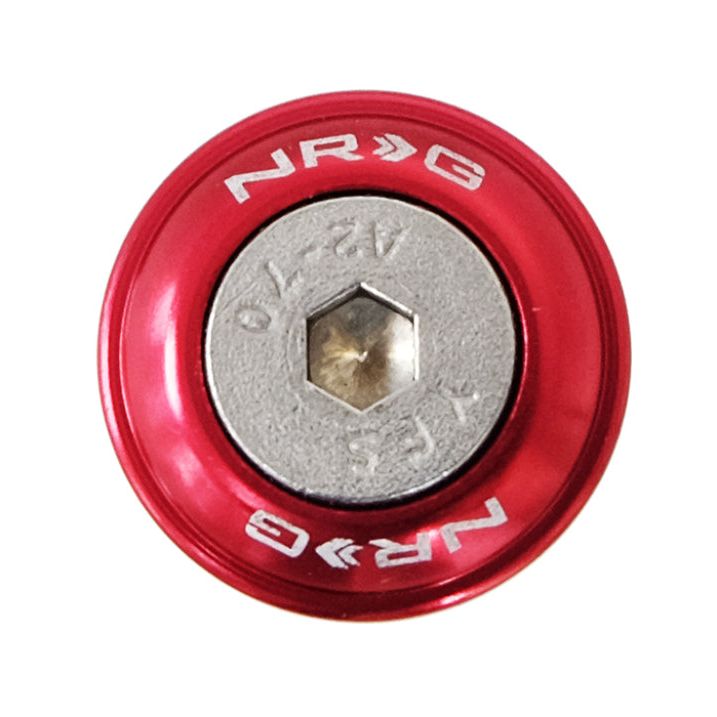 NRG FW-100RD - NRGFW-100RD - NRG Fender Washer Kit w/Rivets For Plastic (Red) - Set of 10 - Shipped in Europe - Tuningsupply.com