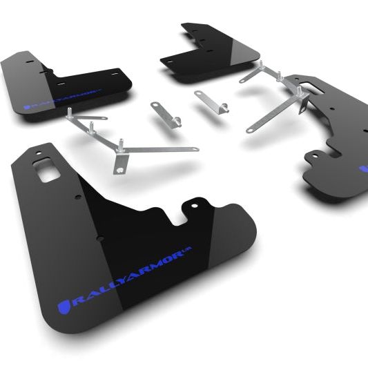 Rally Armor MF99-UR-BLK-BL - RALMF99-UR-BLK-BL - Rally Armor 22-25 Subaru BRZ / Toyota GR86 Black UR Mud Flap w/Blue Logo - Shipped in Europe - Tuningsupply.com