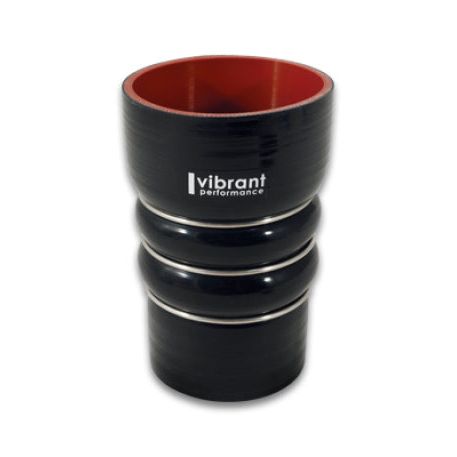Vibrant 11865 - VIB11865 - Vibrant Silicone Coupling 4 Ply Aramid CAC Hose 3in x 3.5in Inlet/Outlet - Black - Shipped in Europe - Tuningsupply.com