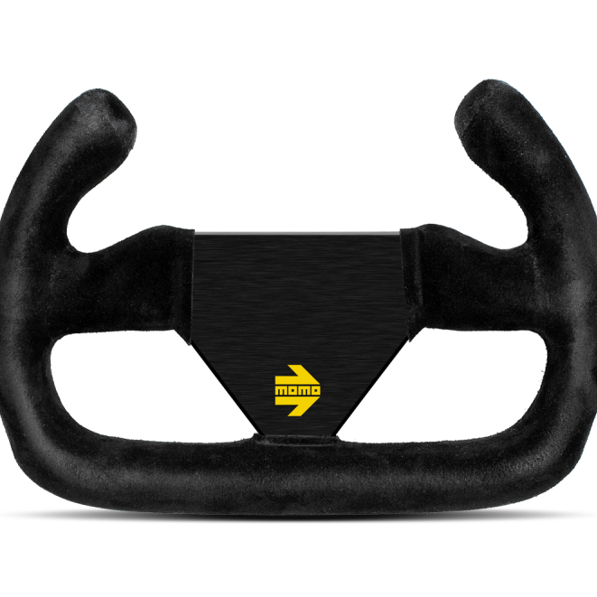 MOMO R1922C/25S - MOMR1922C/25S - Momo MOD12/C Steering Wheel 250 mm - Black Suede/Black Spokes - Shipped in Europe - Tuningsupply.com