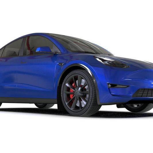 Rally Armor MF72-UR-BLK/BL - RALMF72-UR-BLK/BL - Rally Armor 20-26 Tesla Model Y, Juniper Y Black UR Mud Flap w/Blue Logo - Shipped in Europe - Tuningsupply.com