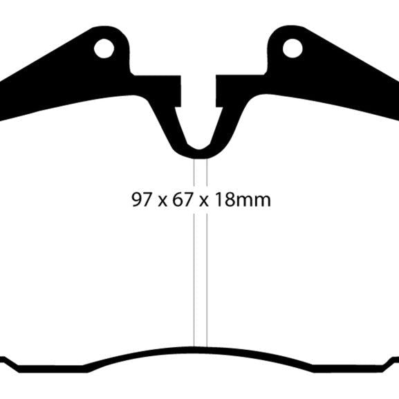 EBC DP3612C - EBCDP3612C - EBC 89-95 Ferrari 348 3.4 Redstuff Front/Rear Brake Pads (Axle Set Only) - Shipped in Europe - Tuningsupply.com