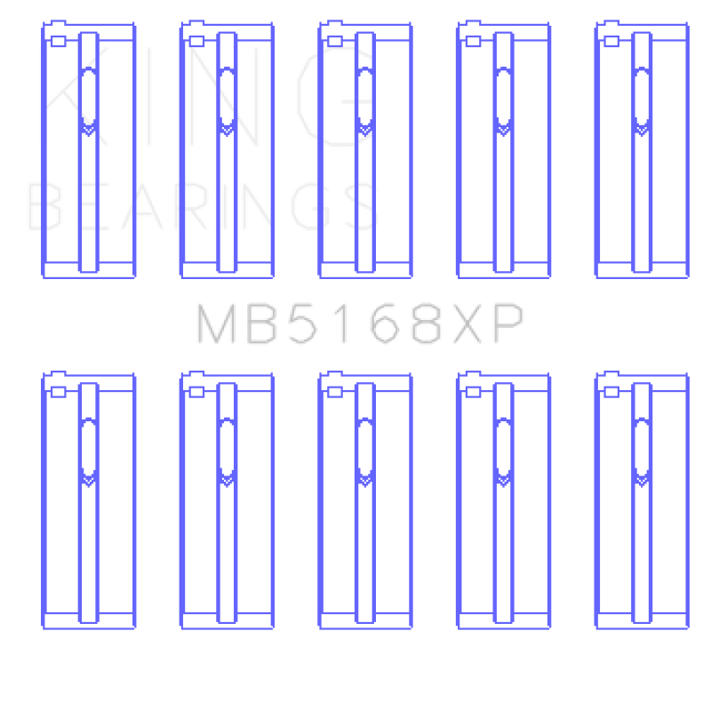 King Engine Bearings GMB5168XP - KINGMB5168XP - King Engine Bearings Honda H22 50mm Journal Crankshaft Main Bearing Set - Shipped in Europe - Tuningsupply.com