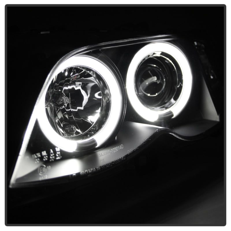 SPYDER 5042415 - SPY5042415 - Spyder BMW E46 3-Series 02-05 4DR Projector Headlights 1PC LED Halo Blk PRO-YD-BMWE4602-4D-AM-BK - Shipped in Europe - Tuningsupply.com