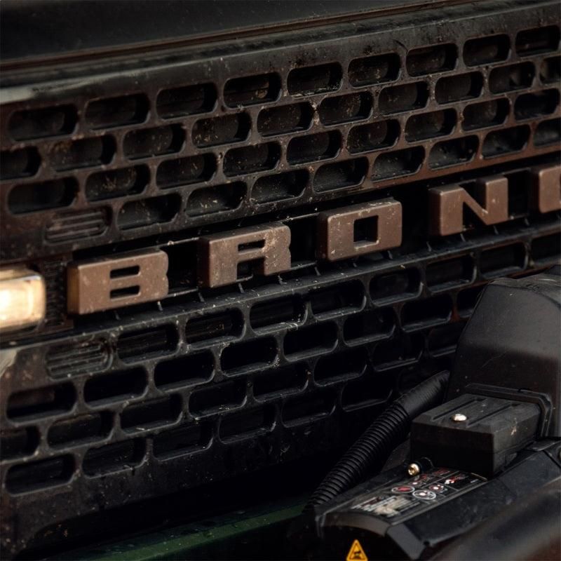 Ford Racing M-1447-BLBR - FRPM-1447-BLBR - Ford Racing 2021+ Bronco Grille Lettering Overlay Kit - Bronze - Shipped in Europe - Tuningsupply.com