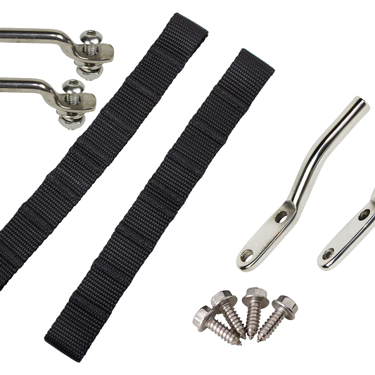 Kentrol 30725 - KEN30725 - Kentrol 76-95 Jeep CJ/YJ Door Strap Kit Polished Stainless Steel - Shipped in Europe - Tuningsupply.com