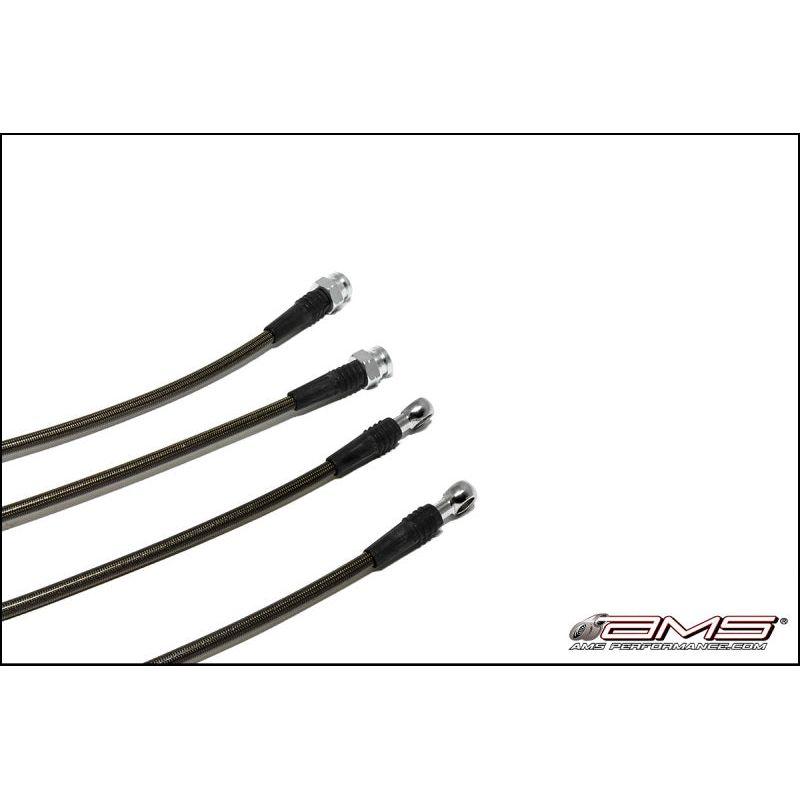 AMS AMS.04.01.0004-1 - AMSAMS.04.01.0004-1 - AMS Performance 08-15 Mitsubishi EVO X Stainless Steel Brake Lines (4 Lines) - Shipped in Europe - Tuningsupply.com