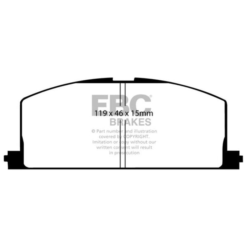 EBC DP3453C - EBCDP3453C - EBC 83-86 Toyota Camry 2.0 Redstuff Front Brake Pads - Shipped in Europe - Tuningsupply.com