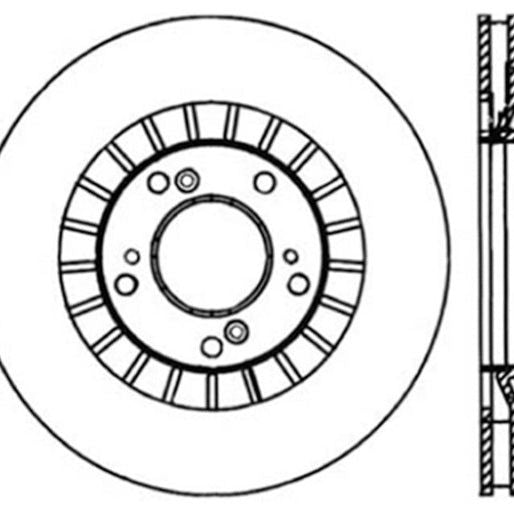 Stoptech 127.40048L - STO127.40048L - StopTech 00-09 S2000 Slotted & Drilled Left Front Rotor - Shipped in Europe - Tuningsupply.com