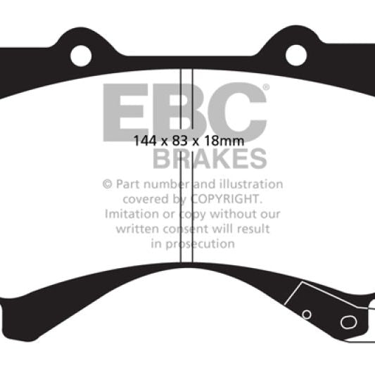 EBC ED91815 - EBCED91815 - EBC 08+ Lexus LX570 5.7 Extra Duty Front Brake Pads - Shipped in Europe - Tuningsupply.com
