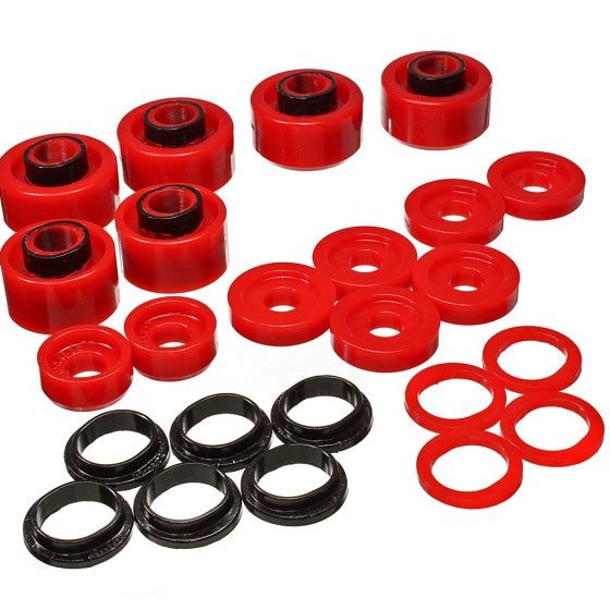 Energy Suspension 4.4121R - ENG4.4121R - Energy Suspension 05-07 Ford F250/F350 2/4WD Red Body Mount Set - Shipped in Europe - Tuningsupply.com