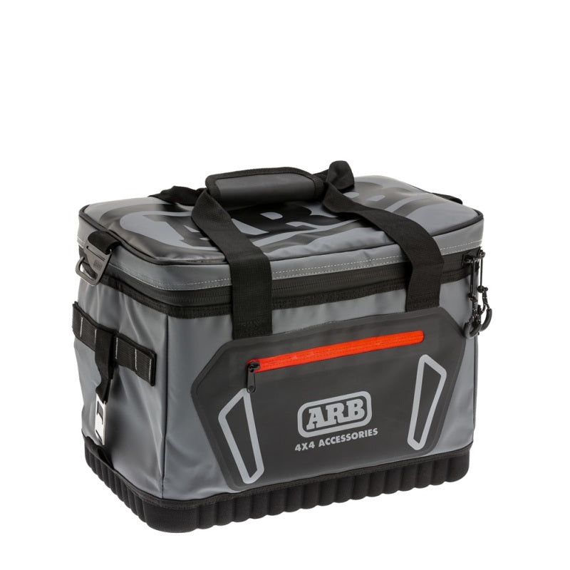 ARB 10100376 - ARB10100376 - ARB Cooler Bag Charcoal w/ Red Highlights 15in L x 11in W x 9in H Holds 22 Cans - Shipped in Europe - Tuningsupply.com