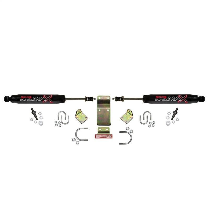 Skyjacker 8208 - SKY8208 - Skyjacker 2018 Jeep Wrangler JL - Black Dual Steering Damper Kit - Shipped in Europe - Tuningsupply.com