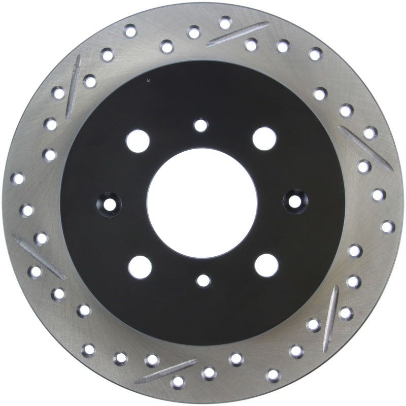 Stoptech 127.40017R - STO127.40017R - StopTech 90-96 Acura Integra / 97-01 Integra (Exc. Type R) Slotted & Drilled Right Rear Rotor - Shipped in Europe - Tuningsupply.com