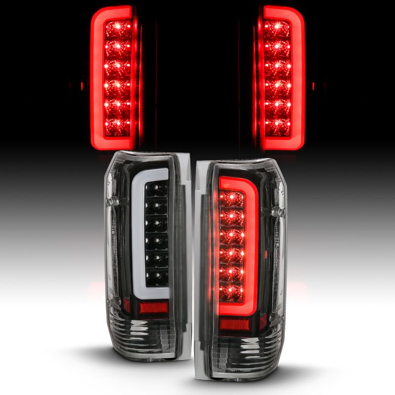 ANZO 311350 - ANZ311350 - ANZO 1987-1996 Ford F-150 LED Taillights Black Housing Clear Lens (Pair) - Shipped in Europe - Tuningsupply.com