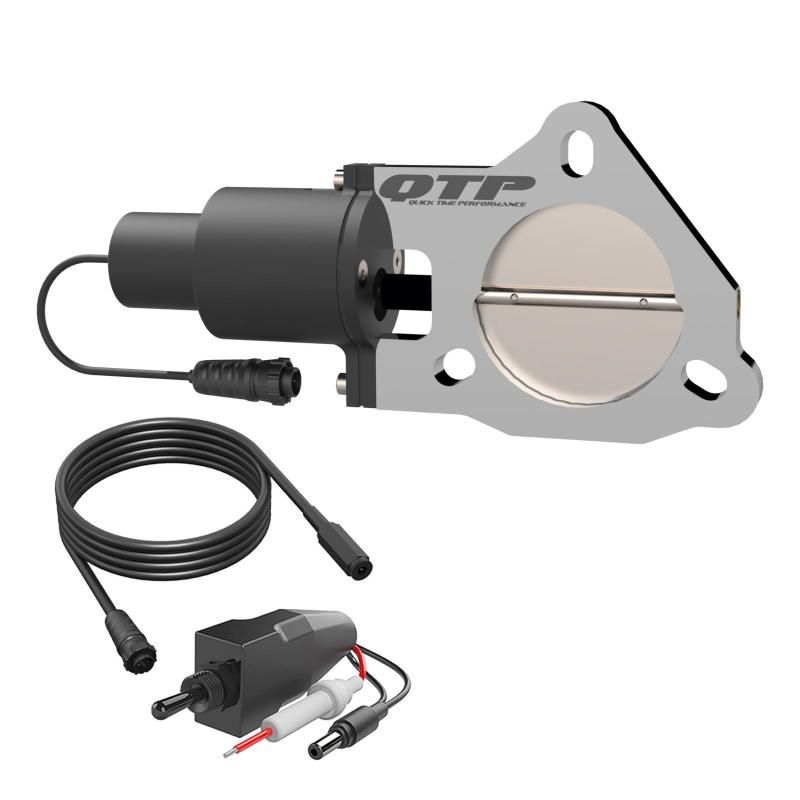 QTP QTEC30 - QTPQTEC30 - QTP 3in Bolt-On QTEC Electric Cutout Valve - Single - Shipped in Europe - Tuningsupply.com