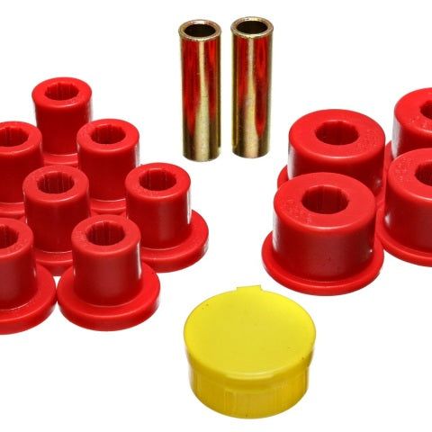 Energy Suspension 10.2101R - ENG10.2101R - Energy Suspension 6/74-80 MG MGB Red Rear Leaf Spring Bushing Set - Shipped in Europe - Tuningsupply.com