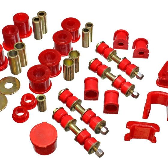 Energy Suspension 4.18117R - ENG4.18117R - Energy Suspension 97-01 Ford Escort/ZX2 Red Hyper-flex Master Bushing Set - Shipped in Europe - Tuningsupply.com