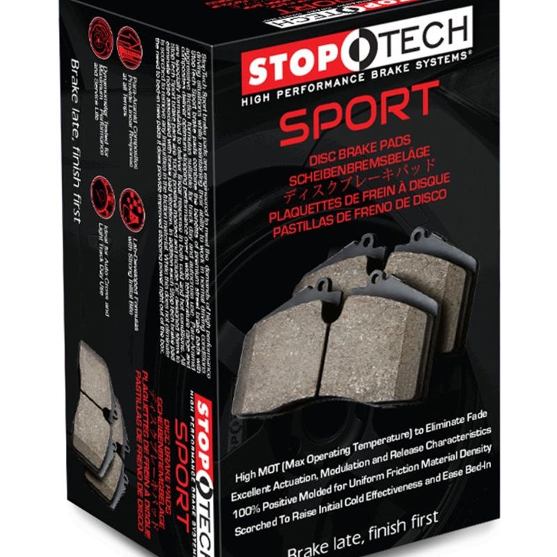 Stoptech 309.09611 - STO309.09611 - StopTech 03-06 Mitsubishi Lancer Sport Brake Pads w/Shims and Hardware - Rear - Shipped in Europe - Tuningsupply.com
