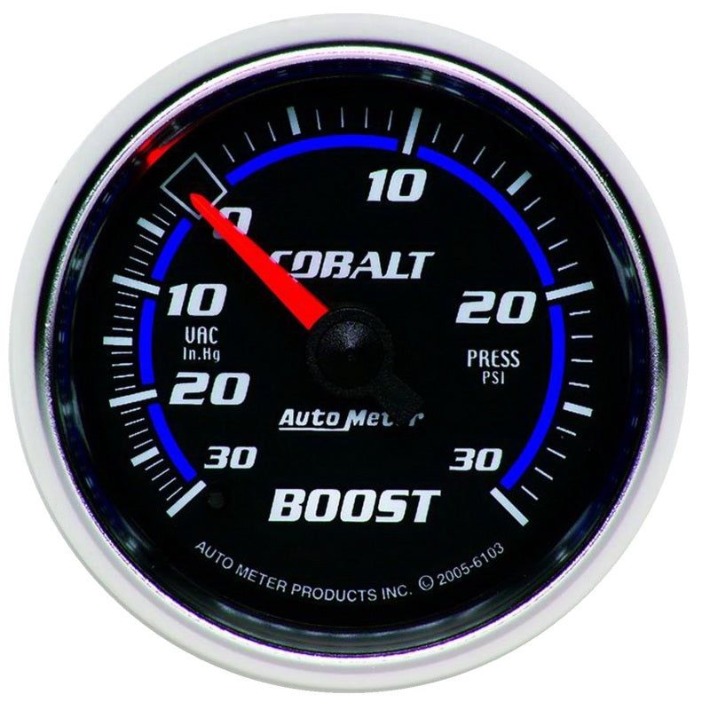 AutoMeter 6103 - ATM6103 - Autometer Cobalt 52mm 30psi mechanical Boost Gauge - Shipped in Europe - Tuningsupply.com