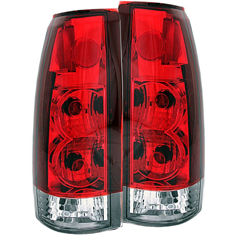 ANZO 211140 - ANZ211140 - ANZO 1999-2000 Cadillac Escalade Taillights Red/Clear - New Gen - Shipped in Europe - Tuningsupply.com