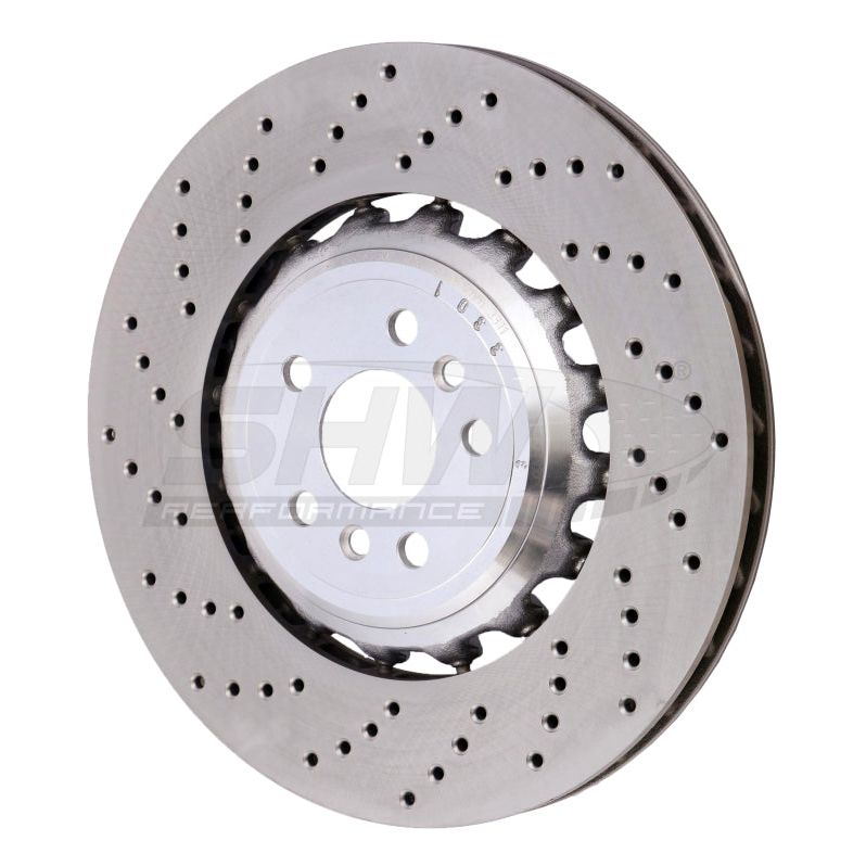 SHW Performance BRL42503 - SHWBRL42503 - SHW 18-21 BMW M5 4.4L Left Rear Cross-Drilled Lightweight Brake Rotor (34217991103) - Shipped in Europe - Tuningsupply.com