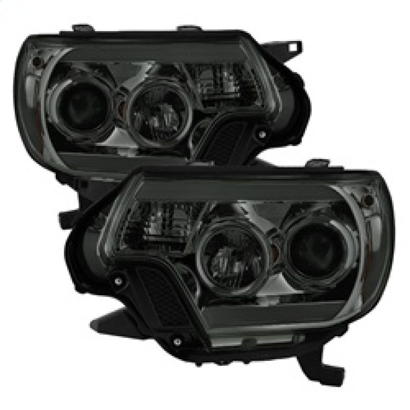 SPYDER 5081728 - SPY5081728 - Spyder Toyota Tacoma 12-16 Projector Headlights Light Bar DRL Smoke PRO-YD-TT12-LBDRL-SM - Shipped in Europe - Tuningsupply.com