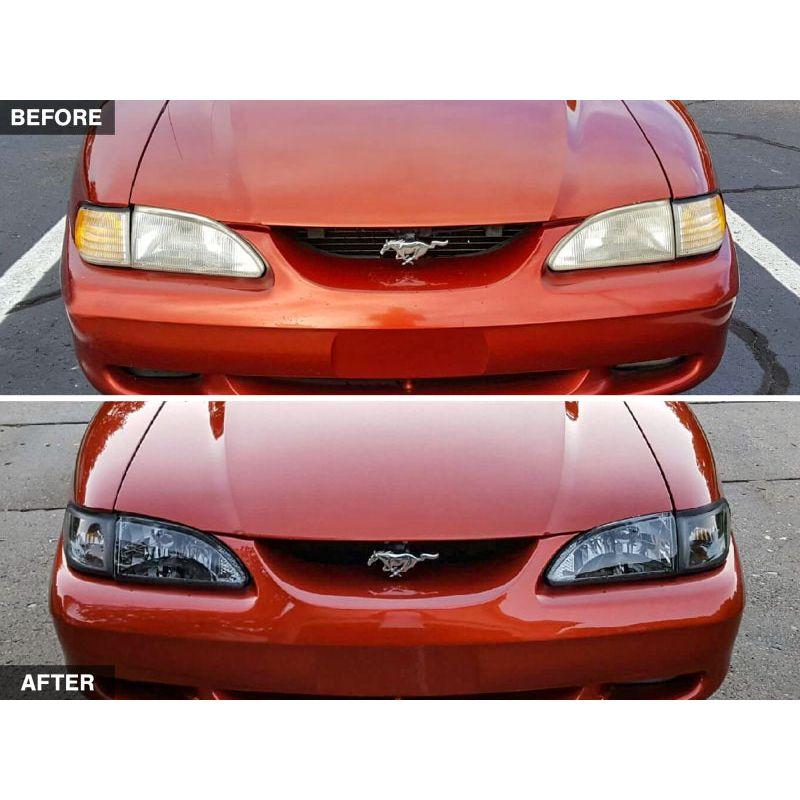 Raxiom 49050 - RAX49050 - Raxiom 94-98 Mustang Axial Series Cobra Style Headlights- Black Housing (Clear Lens) - Shipped in Europe - Tuningsupply.com