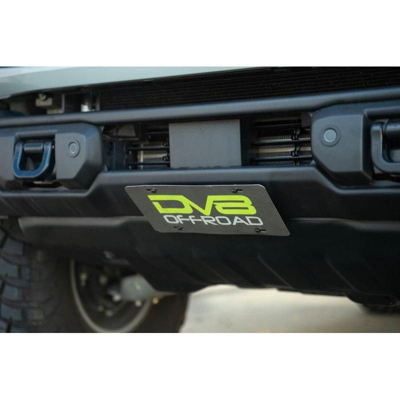 DV8 Offroad LPBR-05 - DVELPBR-05 - DV8 Offroad 2021 Ford Bronco Capable Bumper Slanted Front License Plate Mount - Shipped in Europe - Tuningsupply.com