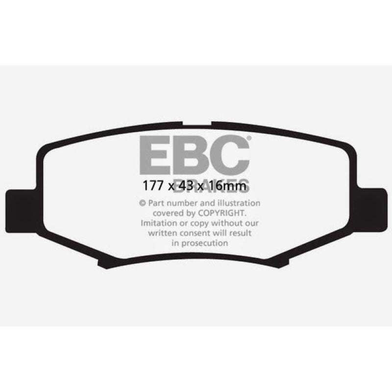 EBC DP61799 - EBCDP61799 - EBC 06-11 Dodge Nitro 3.7 Greenstuff Rear Brake Pads - Shipped in Europe - Tuningsupply.com