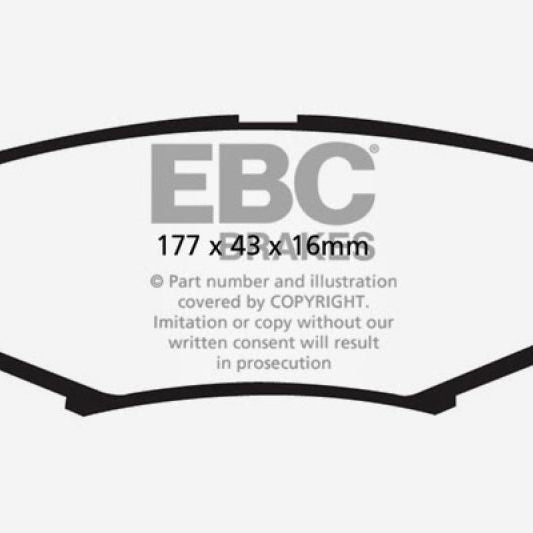 EBC ED91799 - EBCED91799 - EBC 06-11 Dodge Nitro 3.7 Extra Duty Rear Brake Pads - Shipped in Europe - Tuningsupply.com
