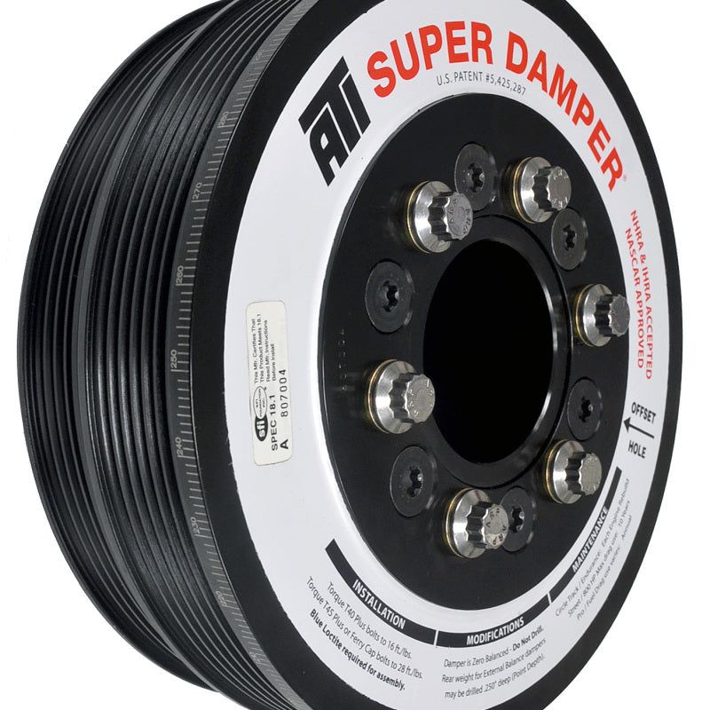 ATI ATI918853 - APPATI918853 - ATI Damper - 7.425in - Steel LW - 6/4 Grv - LS1/LS2 - F & V Body - 6 Bolt - 3 Ring - Shipped in Europe - Tuningsupply.com