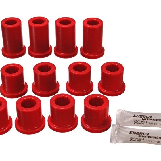 Energy Suspension 8.2102R - ENG8.2102R - Energy Suspension 84-85 Toyota 4Runner 2 & 4WD Red Front Leaf Spring Bushing Set - Shipped in Europe - Tuningsupply.com