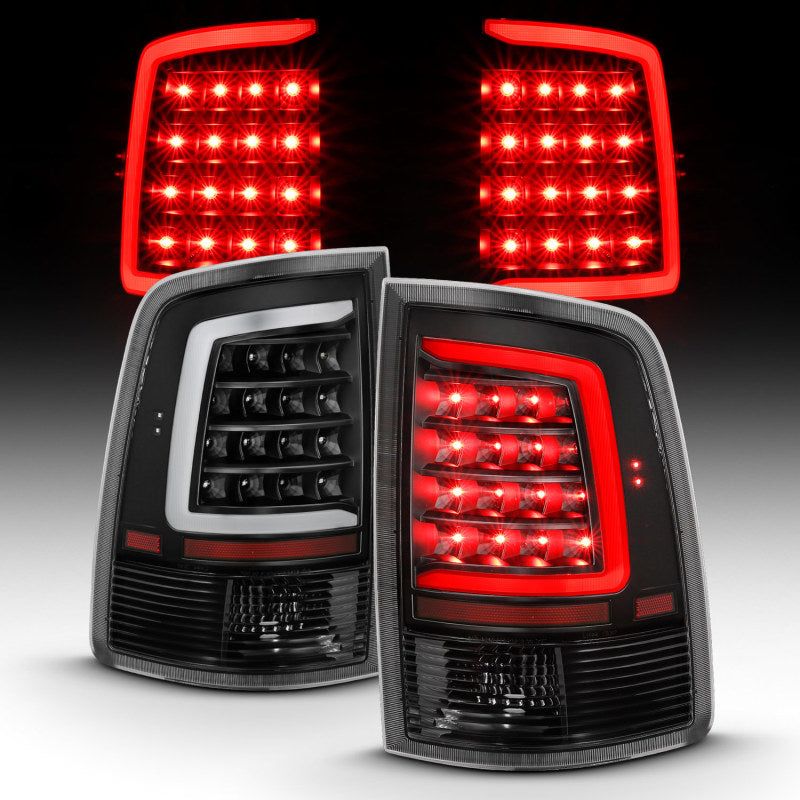 ANZO 311318 - ANZ311318 - ANZO 2009-2018 Dodge Ram 1500 LED Taillight Plank Style Black w/Clear Lens - Shipped in Europe - Tuningsupply.com