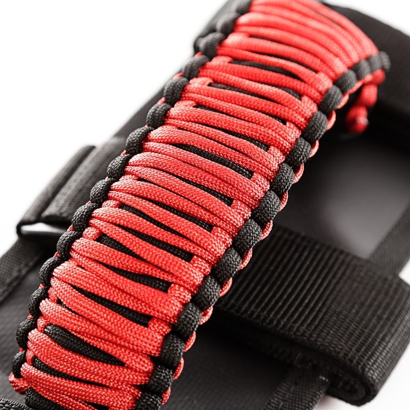 Rugged Ridge 13505.31 - RUG13505.31 - Rugged Ridge Paracord Grab Handles Red/Black Pair - Shipped in Europe - Tuningsupply.com