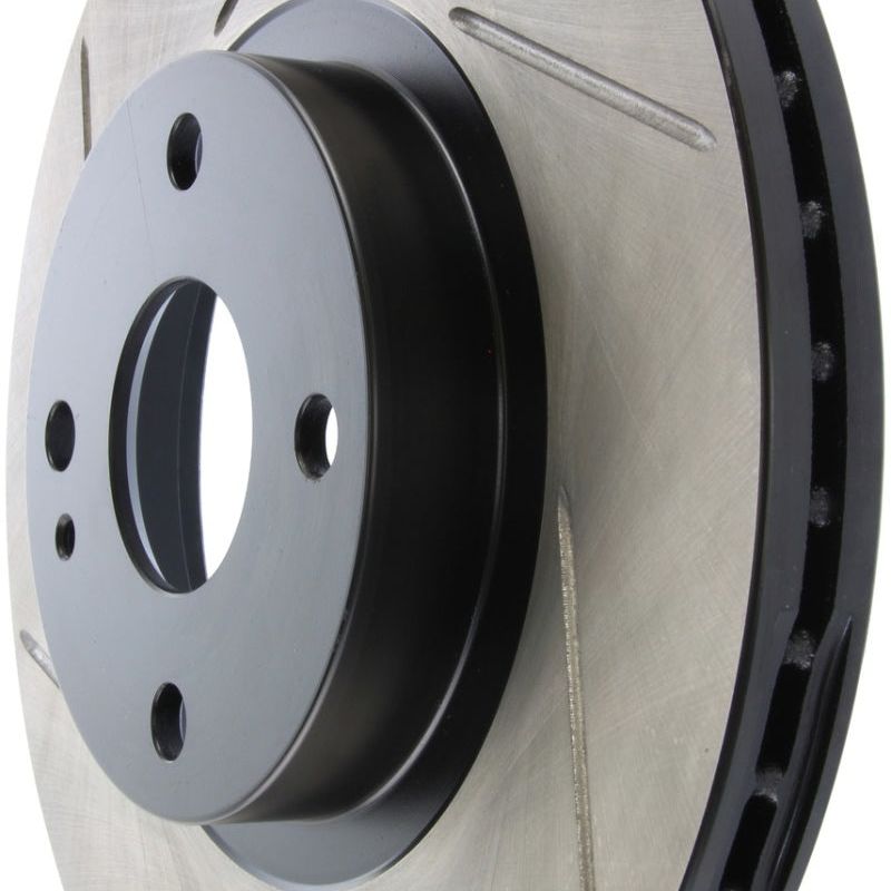 Stoptech 126.45061SR - STO126.45061SR - StopTech Power Slot 01-05 Mazda Miata Sport Suspension/Turbo SportStop Slotted Front Right Rotor - Shipped in Europe - Tuningsupply.com