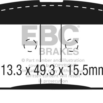 EBC DP63045 - EBCDP63045 - EBC 15+ Chevrolet Colorado 2.5 Greenstuff Rear Brake Pads - Shipped in Europe - Tuningsupply.com