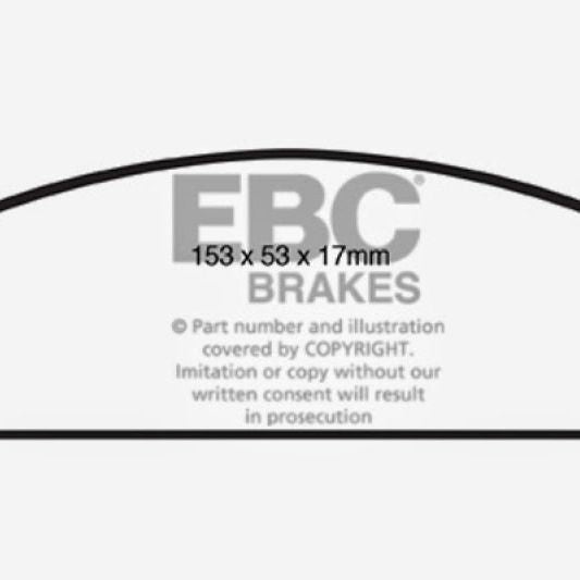 EBC DP31833C - EBCDP31833C - EBC 08-10 Pontiac G8 3.6 Redstuff Front Brake Pads - Shipped in Europe - Tuningsupply.com