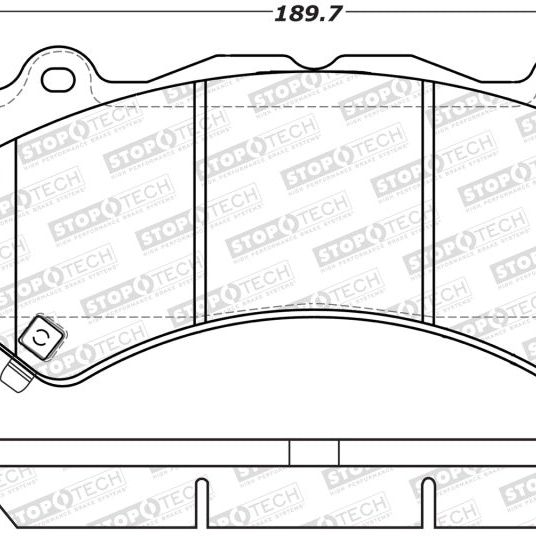 Stoptech 309.14051 - STO309.14051 - StopTech Performance 15-17 Dodge Charger/Challenger Front Brake Pads - Shipped in Europe - Tuningsupply.com