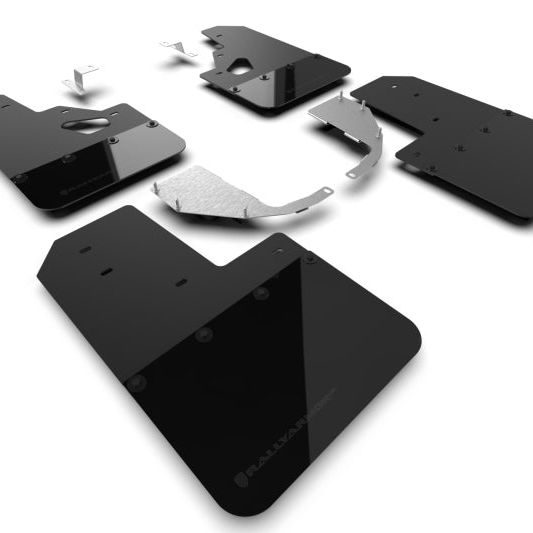 Rally Armor MF85-RR-ST-MBK - RALMF85-RR-ST-MBK - Rally Armor 21-25 Ford Bronco (Steel Bmpr + RR - NO Rptr/Sprt) Blk Mud Flap w/Met. Blk Logo - Shipped in Europe - Tuningsupply.com