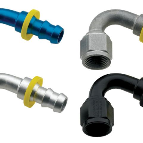 Fragola 212006-BL - FRA212006-BL - Fragola -6AN Push-Lite End 120 Degree - Black - Shipped in Europe - Tuningsupply.com