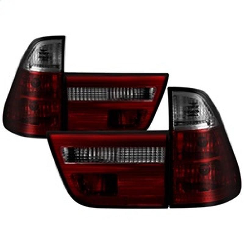 SPYDER 5000842 - SPY5000842 - Spyder BMW E53 X5 00-06 4PCS Euro Style Tail Lights- Red Smoke ALT-YD-BE5300-RS - Shipped in Europe - Tuningsupply.com