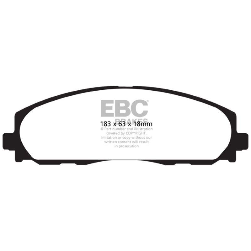 EBC ED91888 - EBCED91888 - EBC 2016+ Chrysler Pacifica (Ru) 3.6L Extra Duty Front Brake Pads - Shipped in Europe - Tuningsupply.com