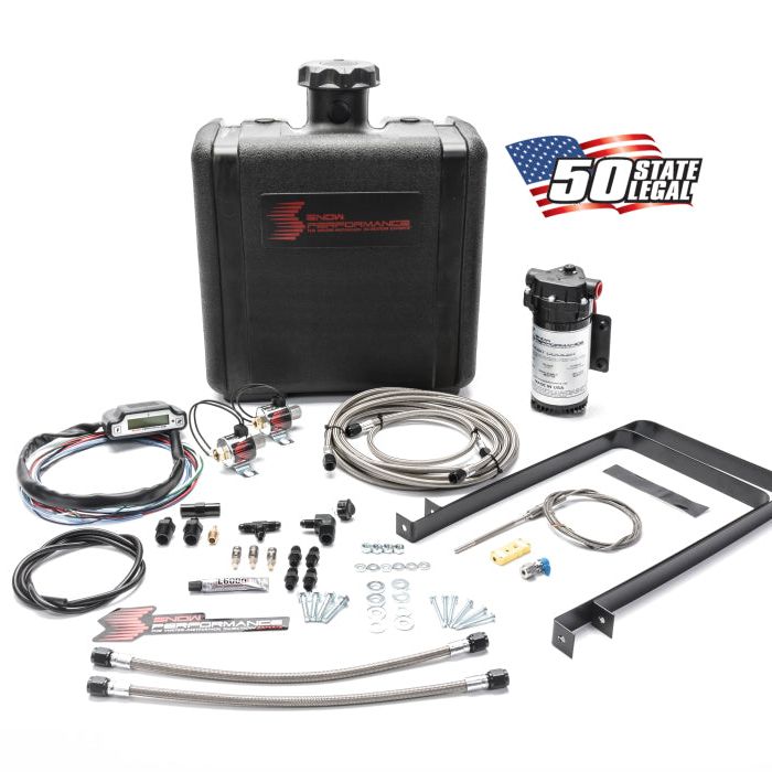 Snow Performance SNO-50100-BRD - SNOSNO-50100-BRD - Snow Performance Stg 3 Boost Cooler Water Injection Kit TD Univ. (SS Braided Line and 4AN Fittings) - Shipped in Europe - Tuningsupply.com